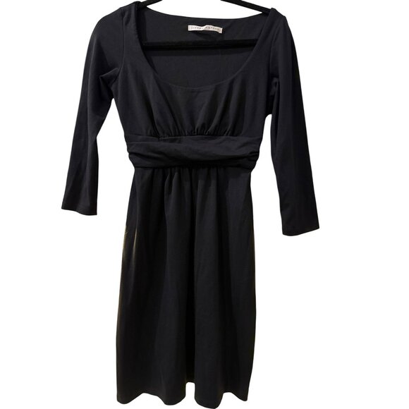 Susana Monaco Dresses & Skirts - Susana Monaco Womens Black Dress Size Small 3/4 Sleeves Scoop Neck Knit Stretch